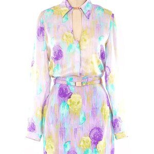 Gianni Versace Pastel Floral Skirt Ensemble